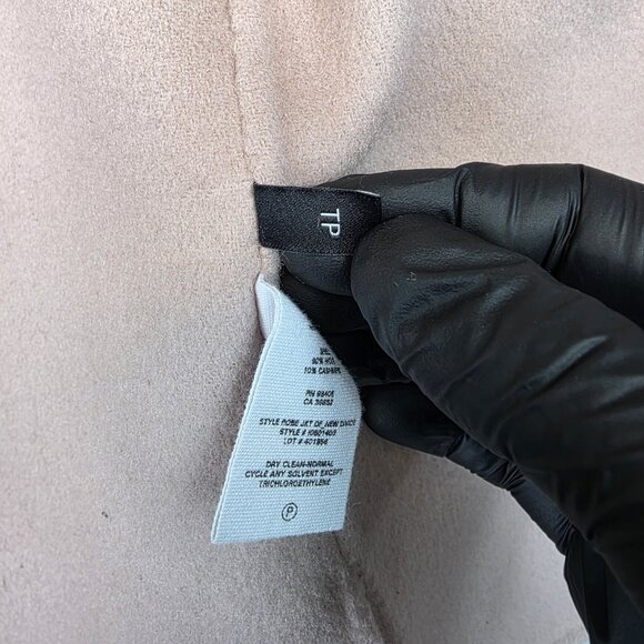 Theory Jacket Womens Petite P Pink Wool Cashmere Belted Open Front 3/4 Sleeve - Picture 8 of 15